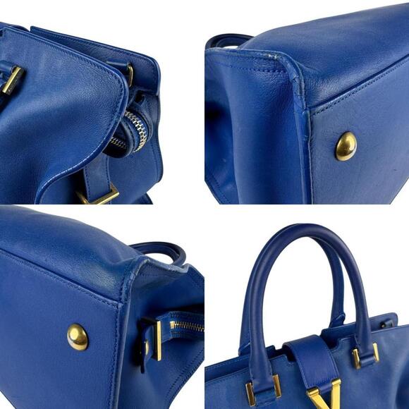 SAINT LAURENT Blue Leather Shoulder Bag - Picture 4 of 5